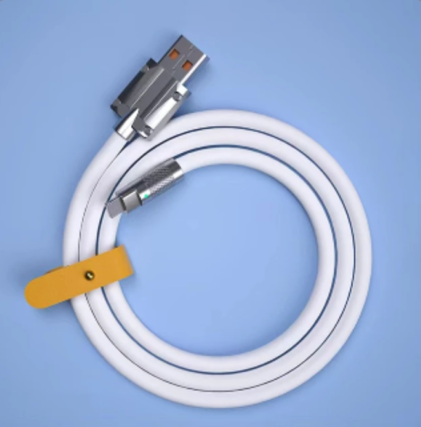 Cable de Carga Tipo C blanco | Altamente resistente hecho de silicone